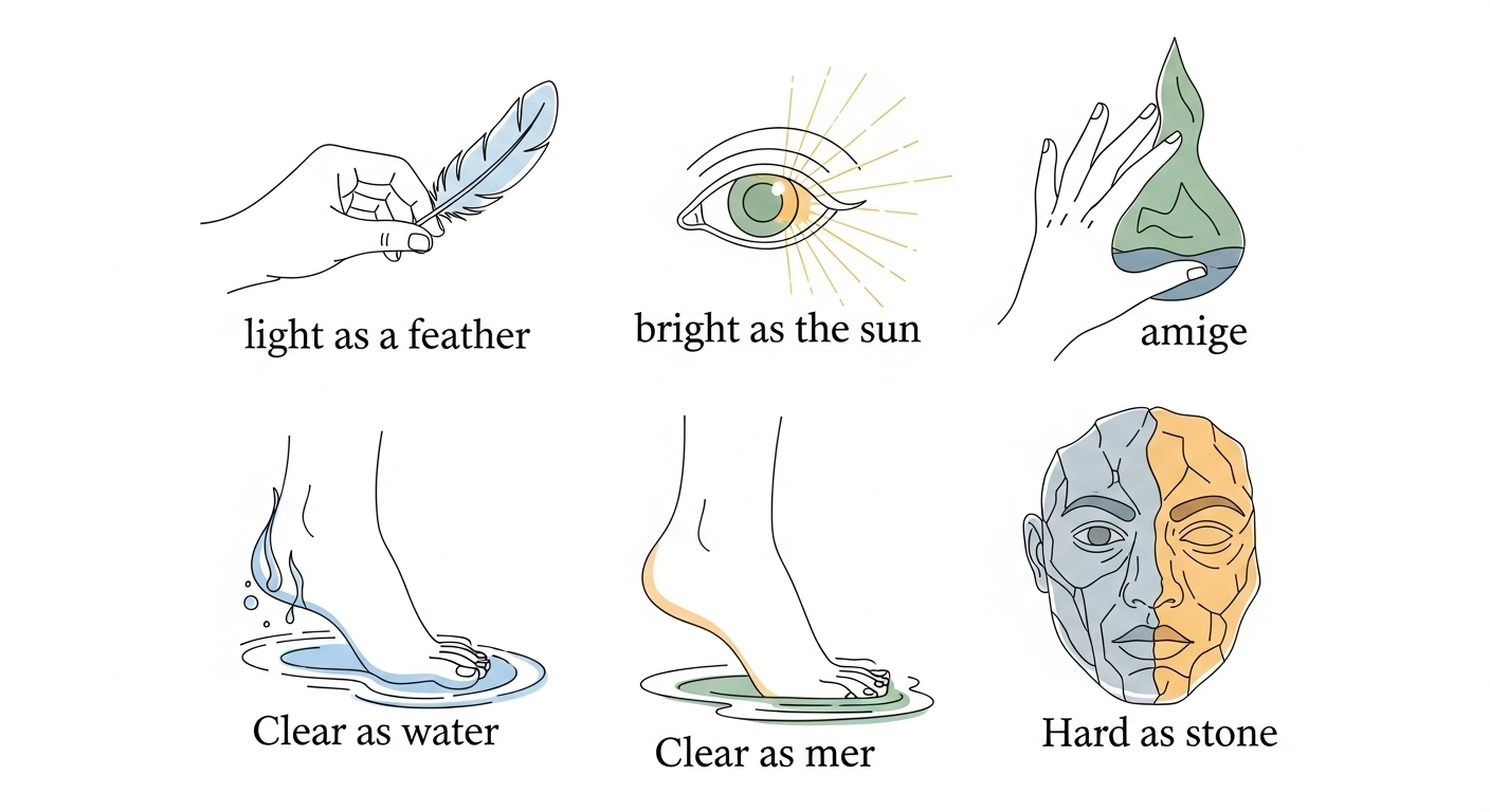 Similes for Body Parts