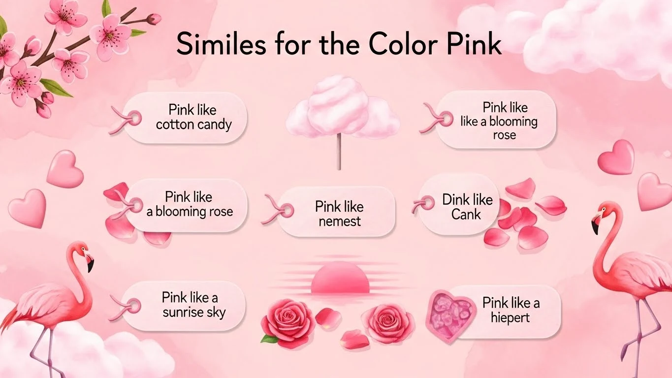 Similes for the Color Pink