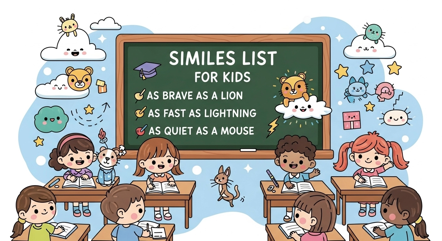 Similes List for Kids